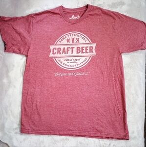 Humorous Funny Pretentious Craft Beer Tee Shirt Tshirt L